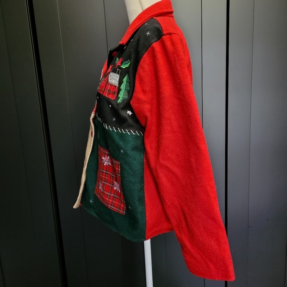 ๐ฒ Vintage 1990s/early 2000s embellished patchwork Christmas holiday shacket - Picture 7 of 7